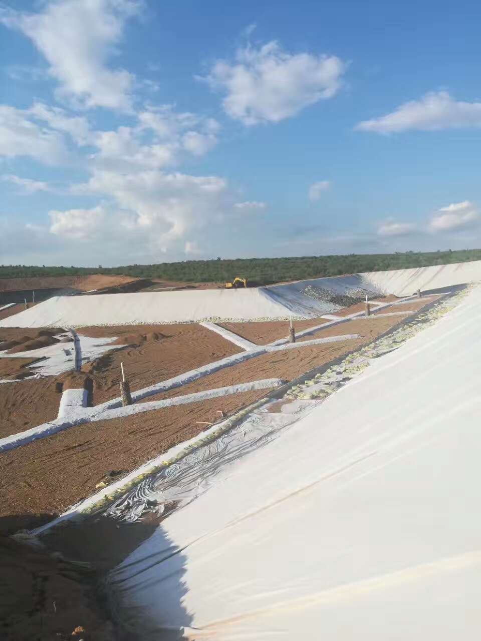 垃圾填埋场坡角与91视频直播APP膜内力之间关系