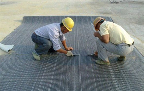 钠基最新91视频观看现场裁剪及铺设